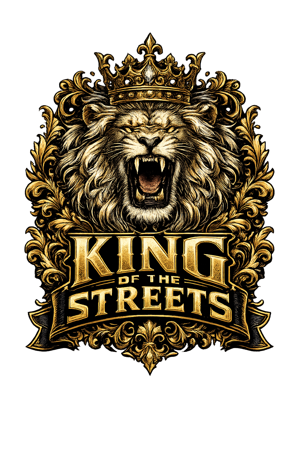 Royal Lion King Premium Graphic T-Shirt | Luxury Crown Streetwear Tee