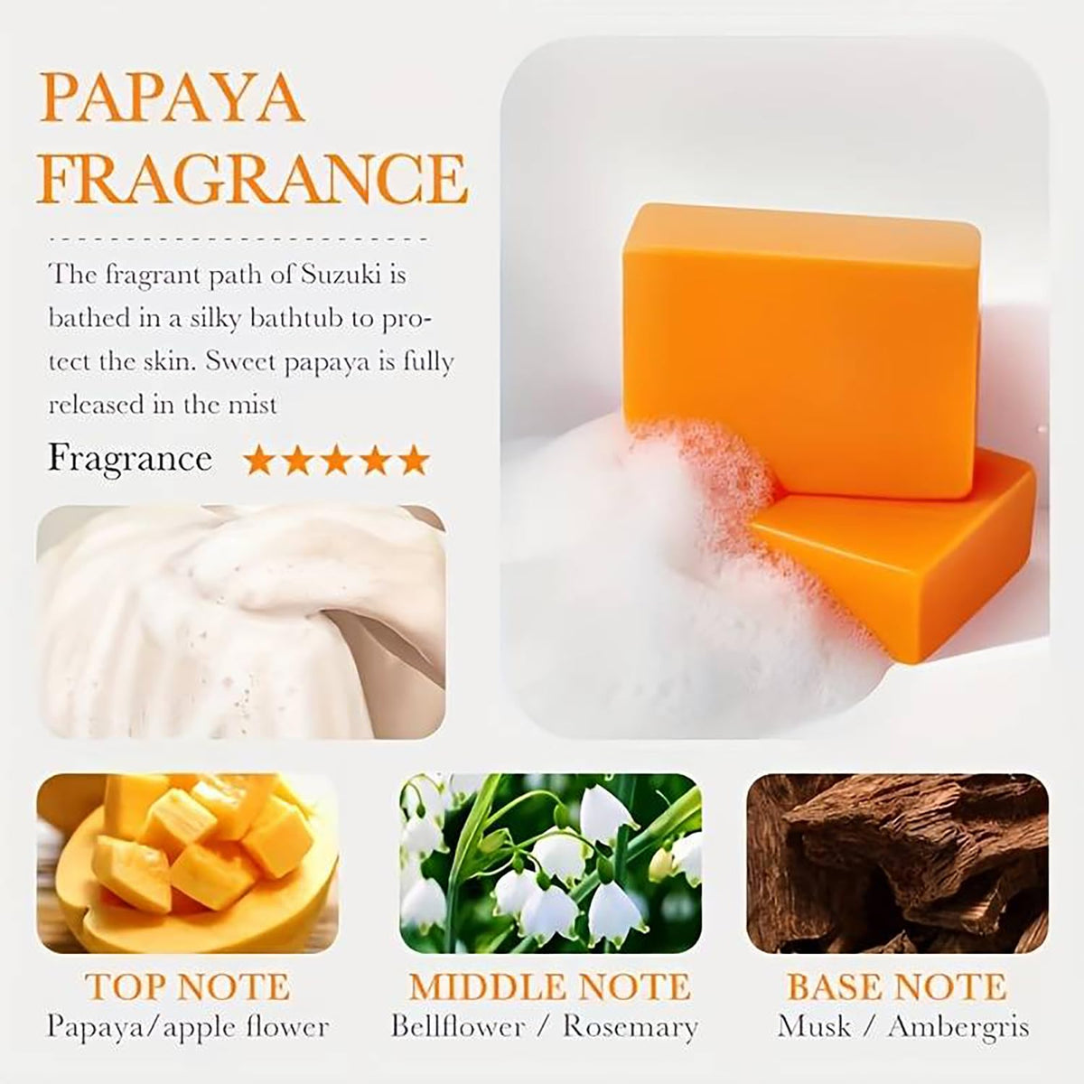 Bioaqua Papaya Brightening Soap