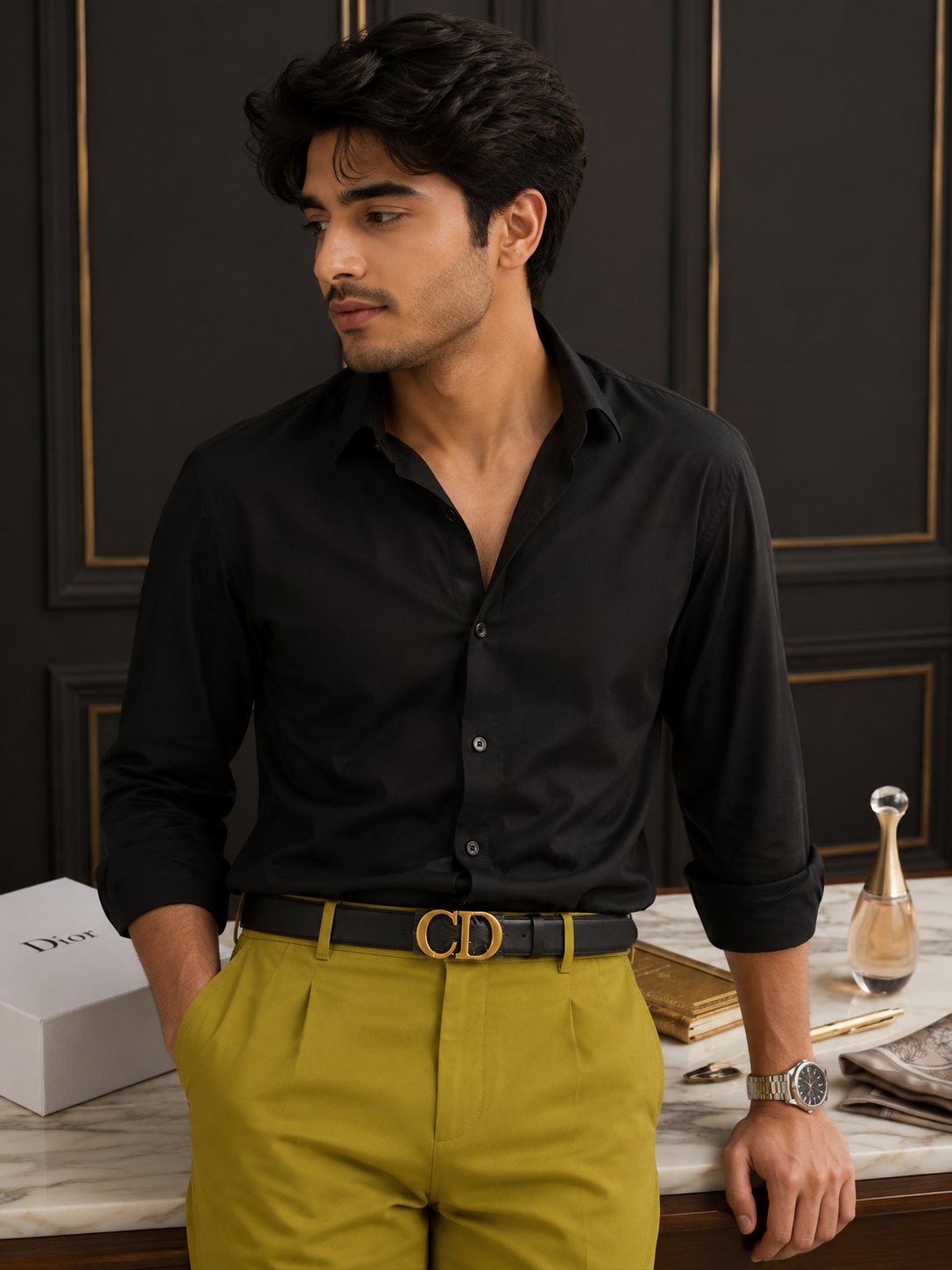 Dior CD Leather Belt