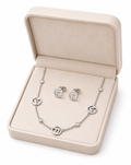 Silver Monogram Jewelry Set