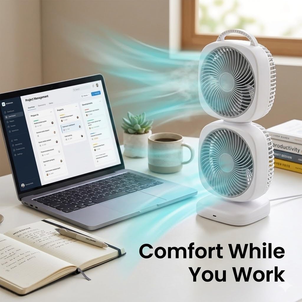 Dual Head Desk Fan