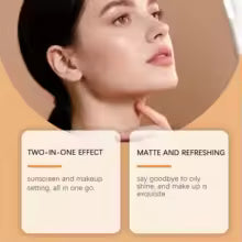 SPF 50+ Sunscreen Setting Powder Oil Control Long Lasting Matte Natural Smooth Protective Powder Outdoor Breathable Face Makeup