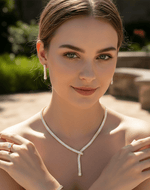 Baguette Lariat Jewelry Set
