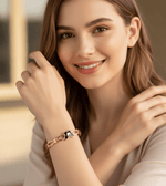 Black Enamel Butterfly Bangle