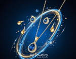 Blue Teardrop Cubic Zirconia Set