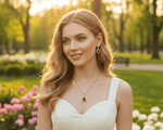 Blue Teardrop Cubic Zirconia Set