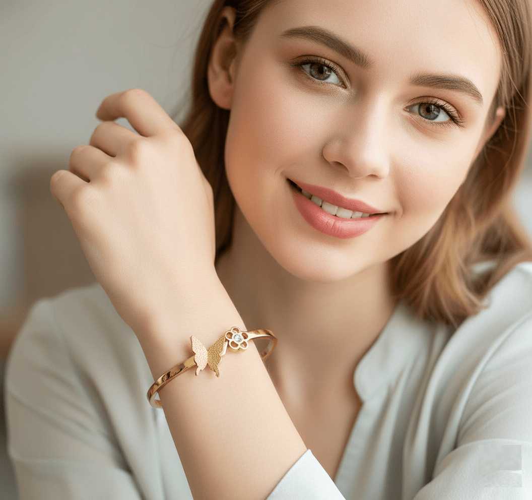 Butterfly & Blossom Harmony Bangle