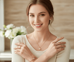 Classic CD Emblem Gold Jewelry Set