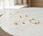 Classic CD Emblem Gold Jewelry Set
