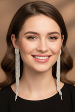 Crystal Cascade Fringe Earrings