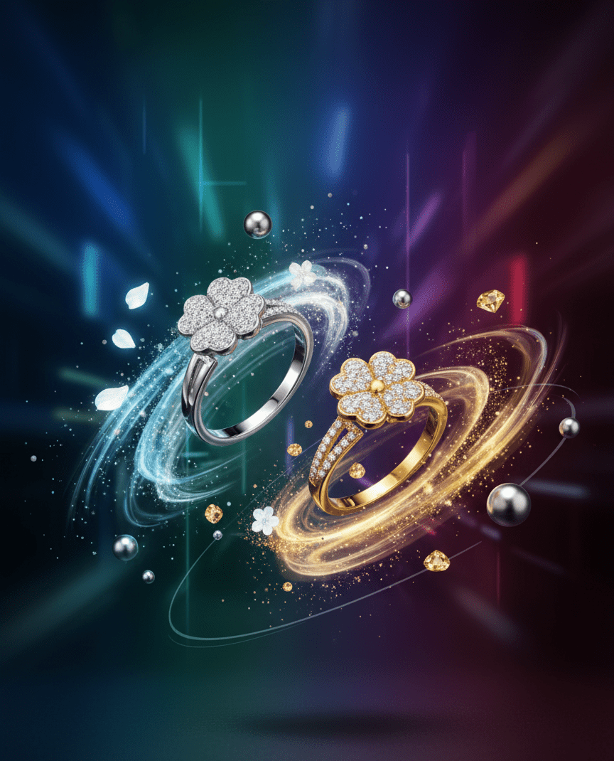 Crystal Flower Ring