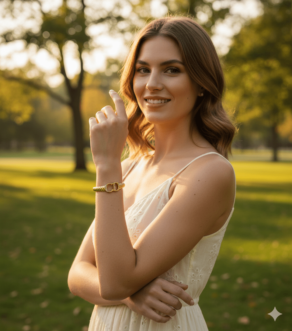 Crystal Initial Hinged Bangle