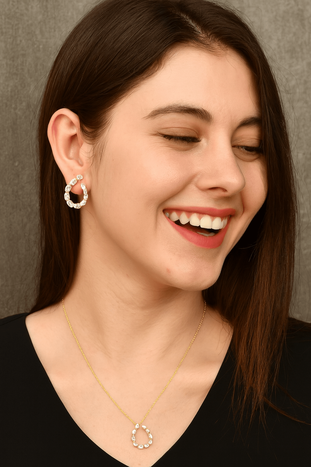 Crystal Loop Necklace Set