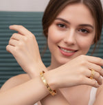 Designer CD-Inspired Chain Link Bangle & Ring Set