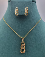 Elegant Gold-Toned Necklace & Earring Sets