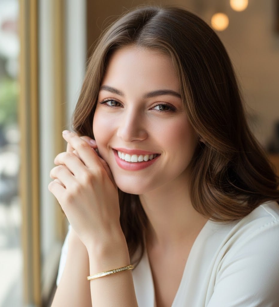 Elegant Slim Crystal-Line Bangle
