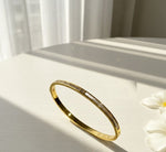Elegant Slim Crystal-Line Bangle