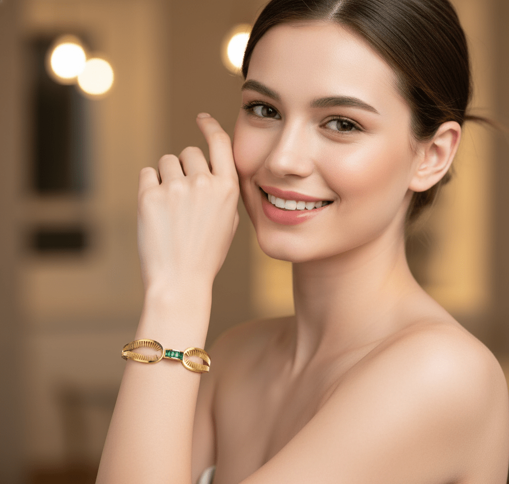 Emerald Wave Bangle
