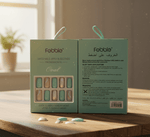 Febble - Oval Mint & Silver Glitter Press-On Nails