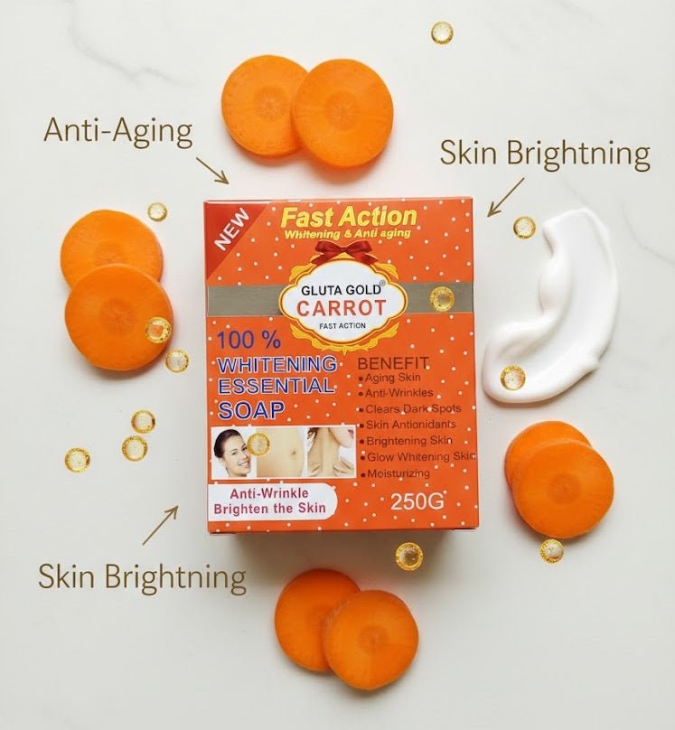 Gluta Gold - Carrot Fast Action Whitening Essential Soap
