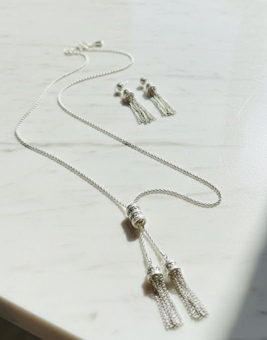 Grace Tassel Necklace Set