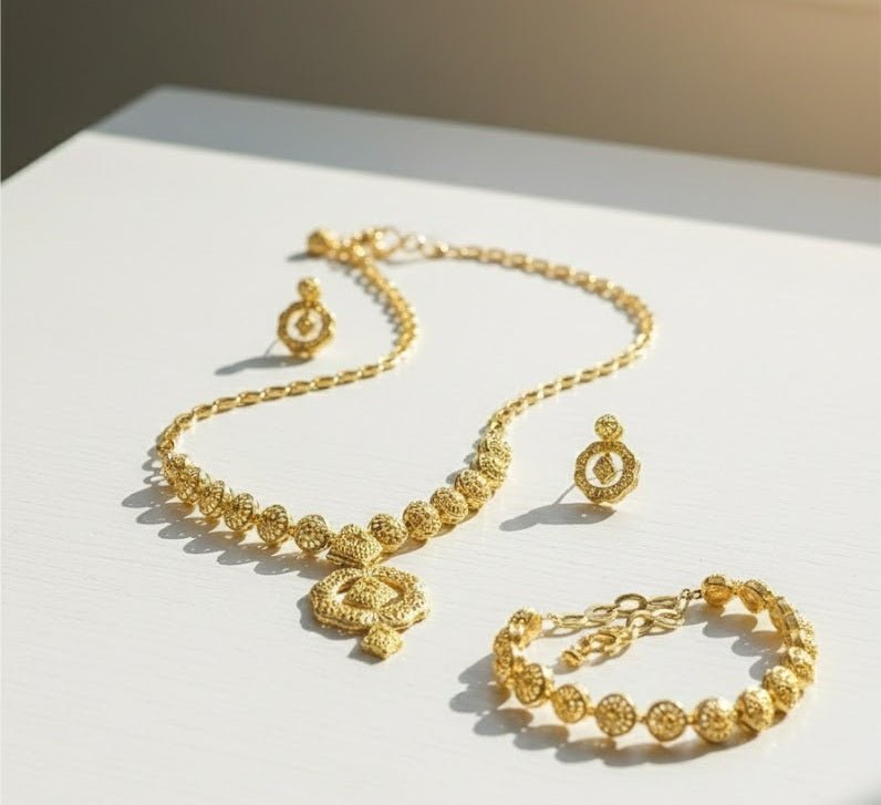 Heritage Filigree Gold Jewelry Set