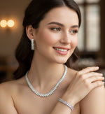 Ice White Marquise Crystal Jewelry Set