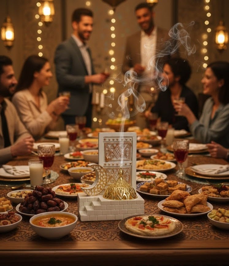 Islamic Decorative Table Piece with Crescent & Dome Design