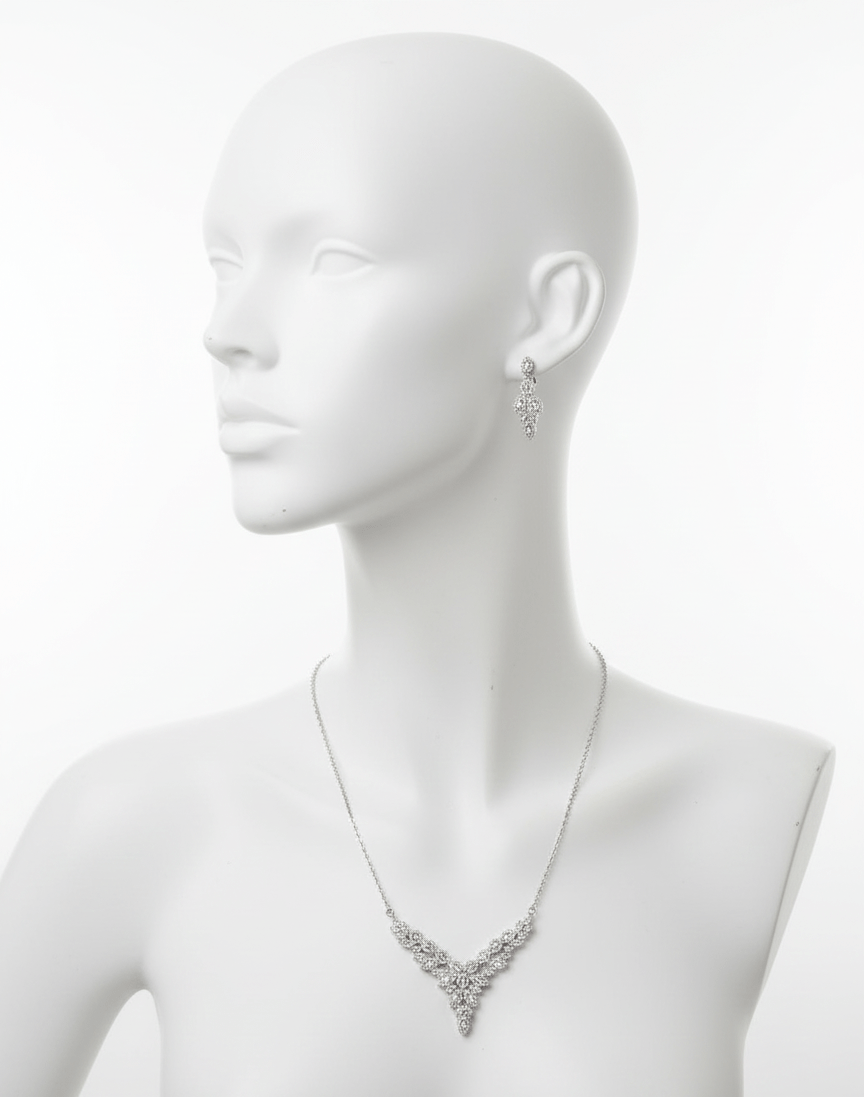 Leaf Crystal Jewelry Set