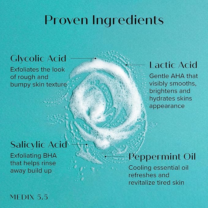 Medix 5.5 - Glycolic + Lactic Acid Skin Perfecting Body Wash