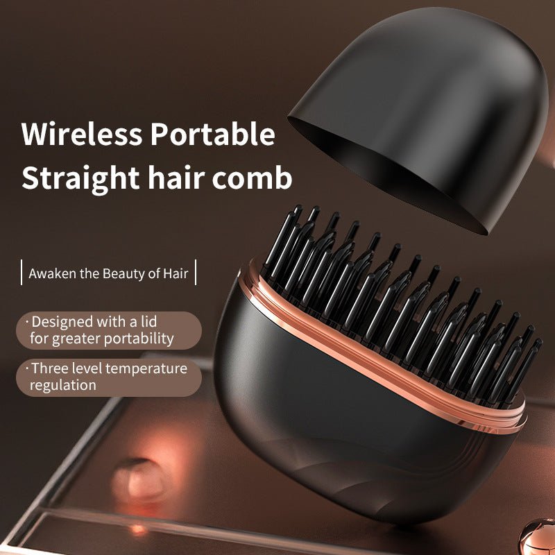 Mini Hair Straightening Comb Wireless Charging Portable Multifunctional Hair Care Not Hurt Hair Styling Comb Hair Straightener (Copy)