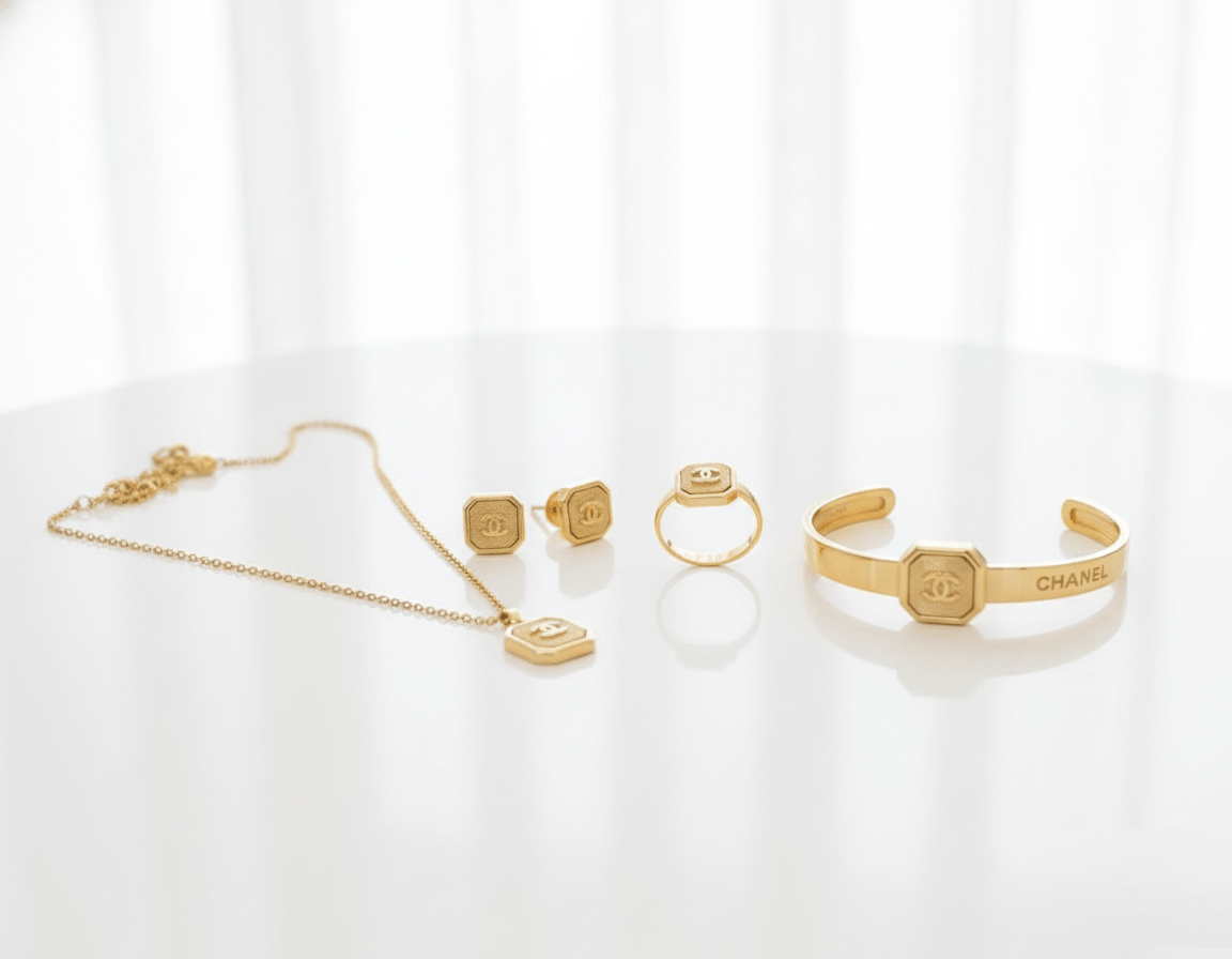 Mini Square Logo Jewelry Set