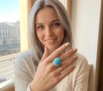 Oval Turquoise Statement Ring