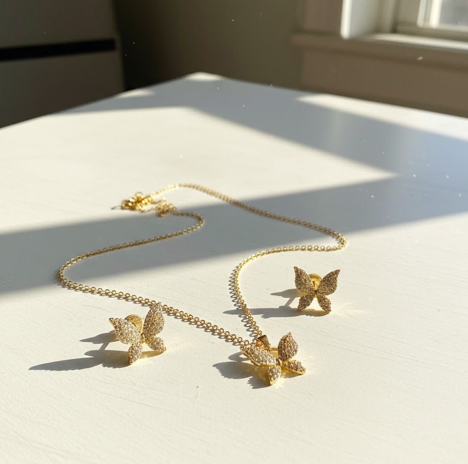 Pave Butterfly Set