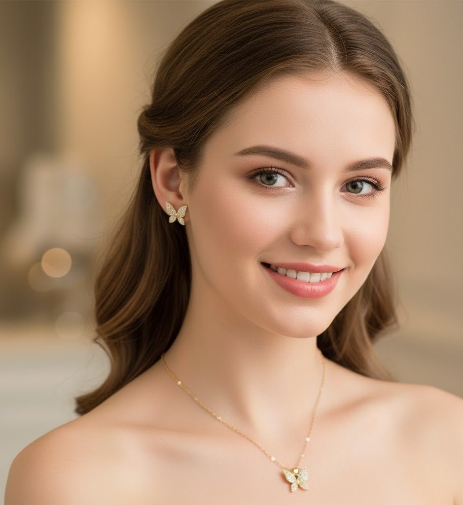 Pave Butterfly Set