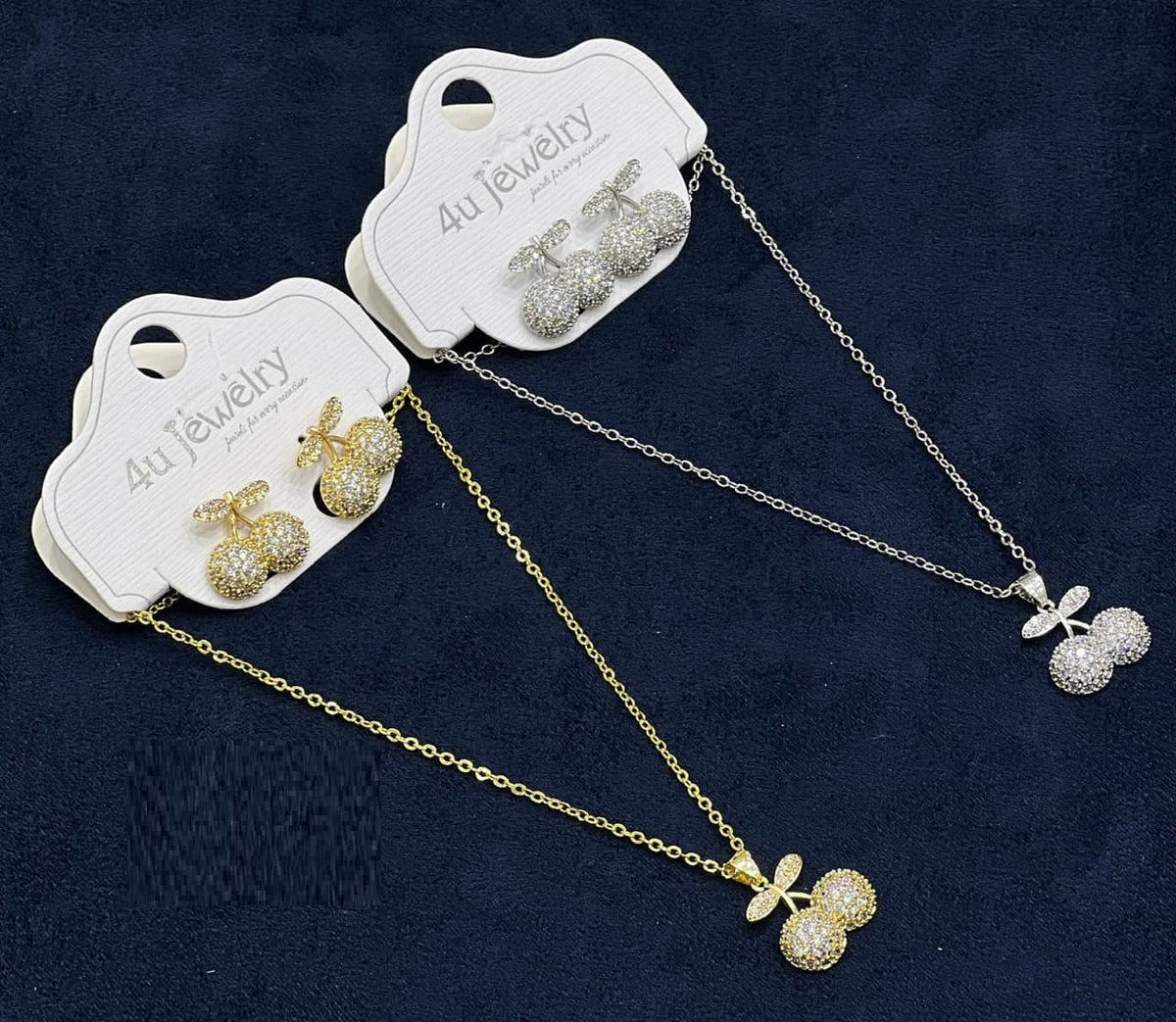 Pave Cherry Sphere Set