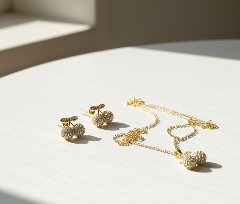 Pave Cherry Sphere Set
