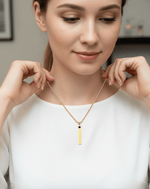 Royal Engraved Arabic Bar Pendant