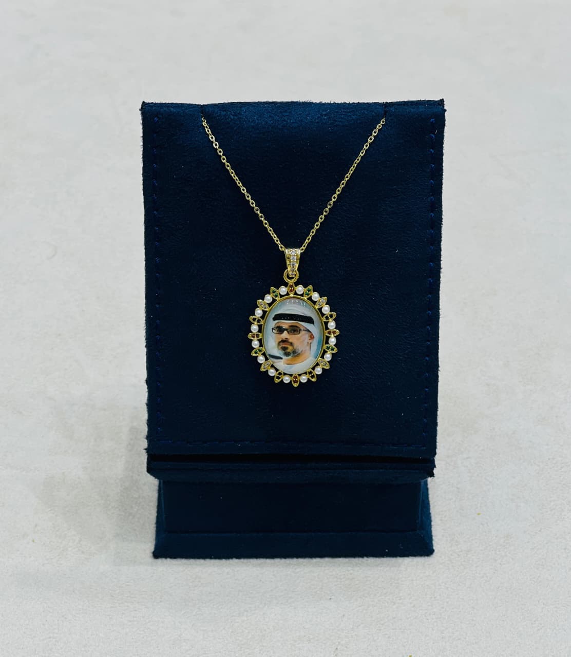 Royal Pearl Custom Photo Necklace