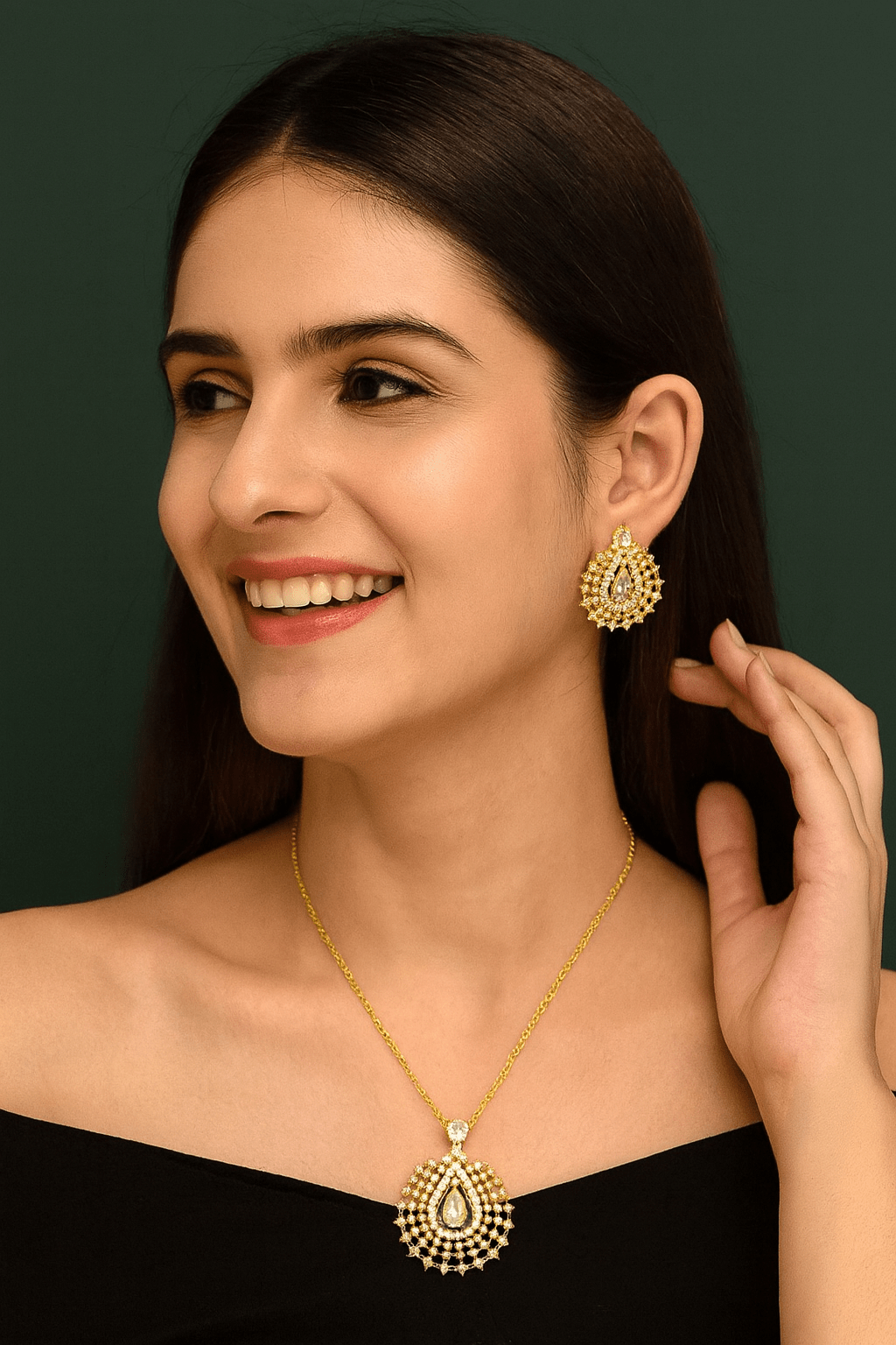 Royal Teardrop Necklace Set