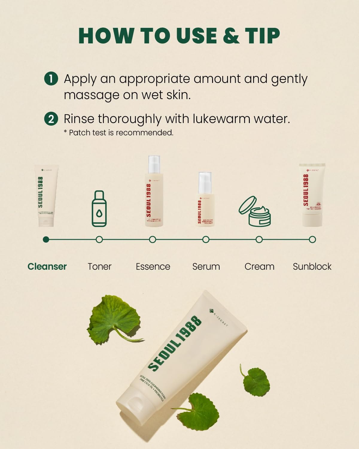 Seoul 1988 Cleansing Foam (Pine Cica 1% + Probiotics)