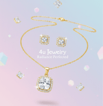 Square Cubic Zirconia Set