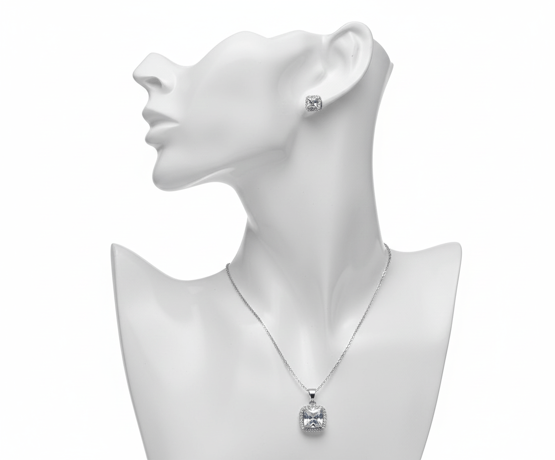 Square Cubic Zirconia Set