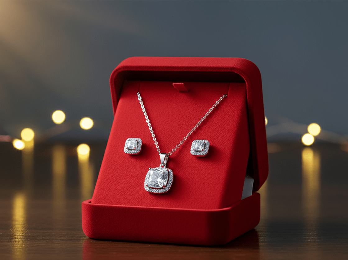 Square Cubic Zirconia Set