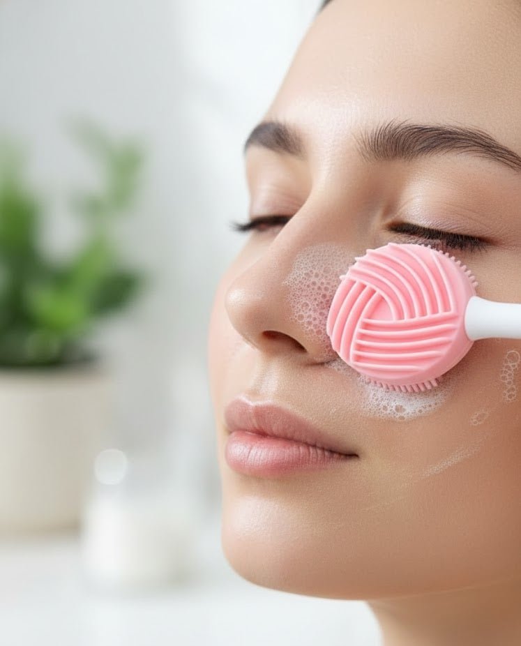 Sweet Beauty - 3-in-1 Silicone Gel Face Cleaning Makeup Puff Set