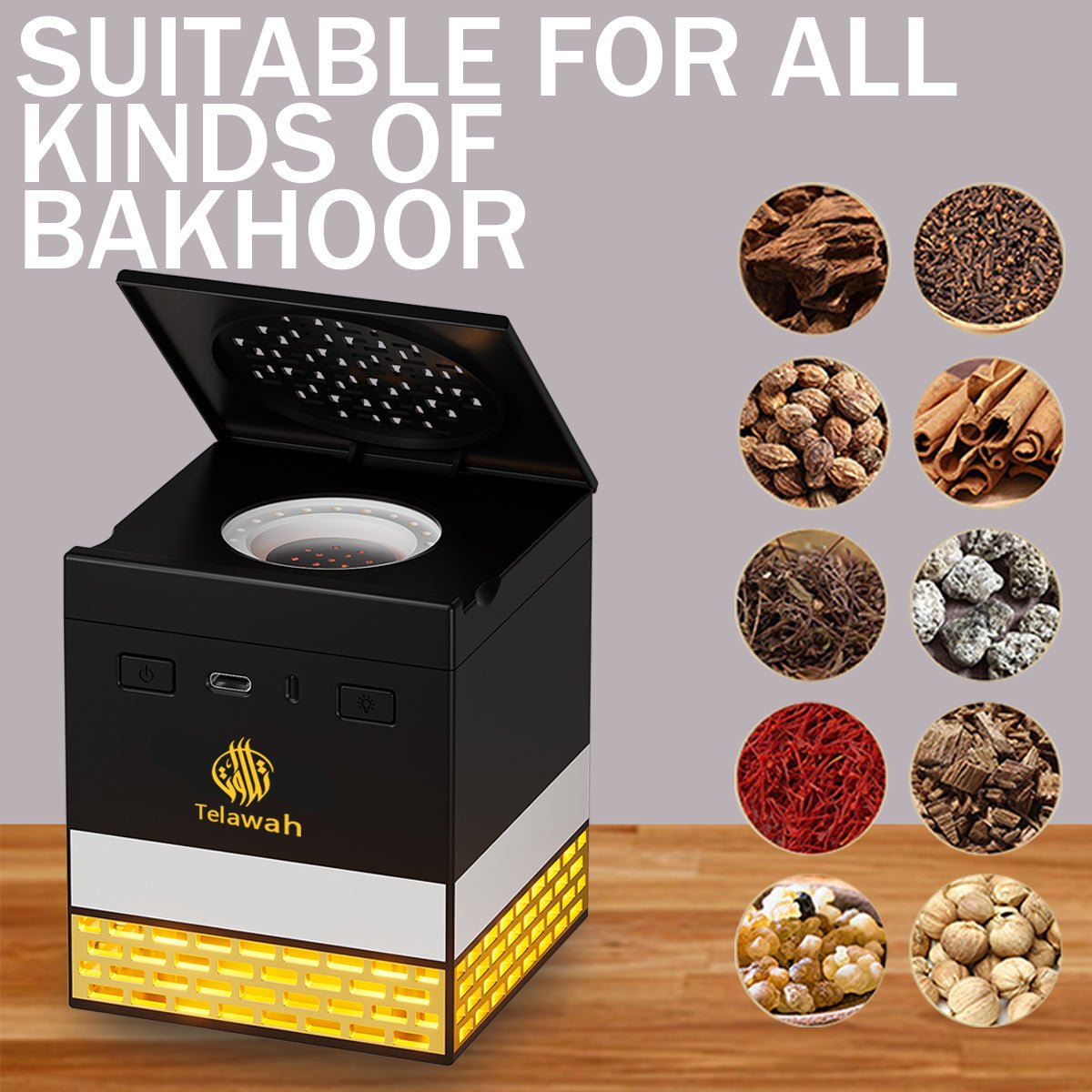Telawah - Portable Electric Incense Bakhoor Burner