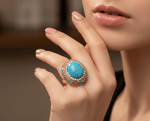 Turquoise Crystal Ring