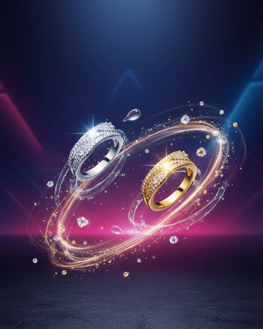 Wave Crystal Ring